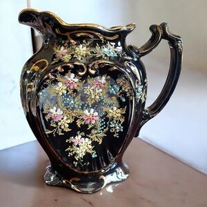 Johnson Brothers pitcher, Antique, Victorian, possibly Jackfield style, 7 “ tall